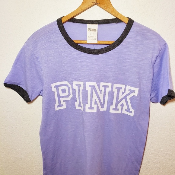 Pink |Purple  Ribbed Tee | XS - Picture 2 of 4